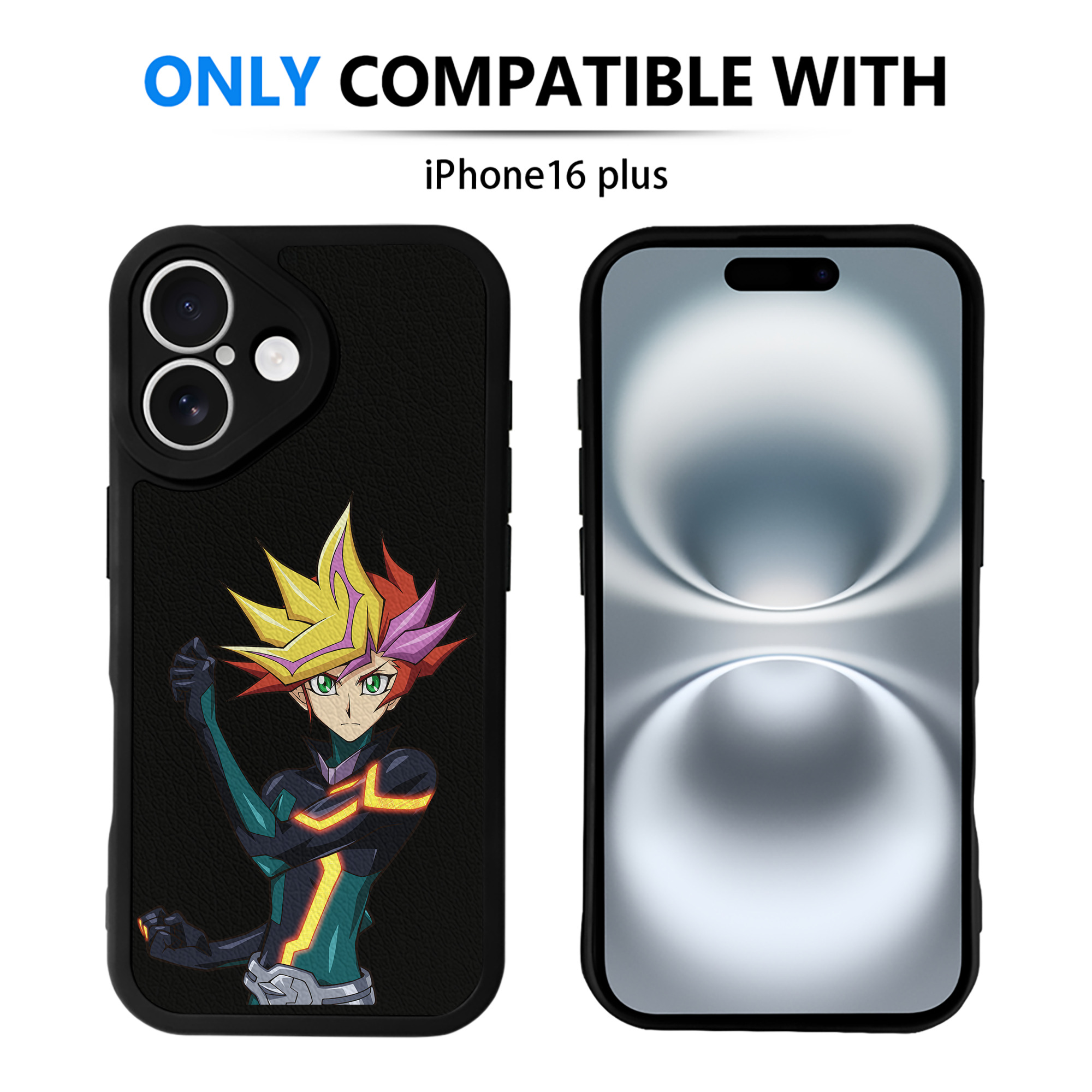 遊☆戯☆王 Yu-Gi-Oh! 【iPhone 16シリーズ対応】シリコンスマホケース（レザー調） 材質：シリコン